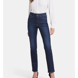 NYDJ straight leg jeans in dark wash size 0